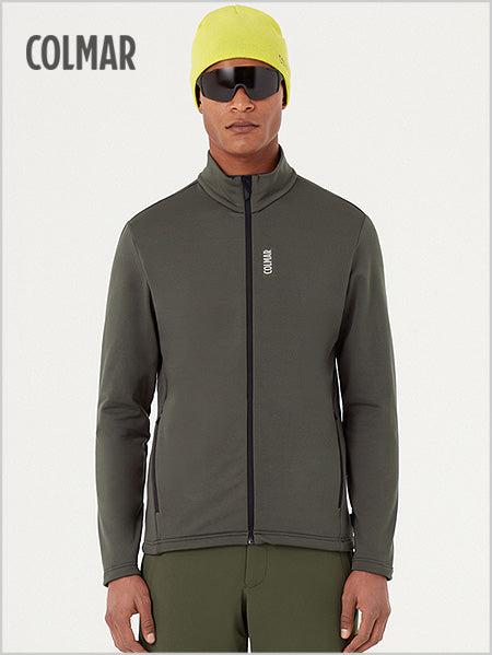 Stretch full zip sweatshirt - Forest
