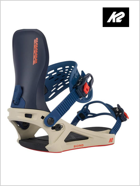 Bond Snowboard Bindings - Tan / Navy
