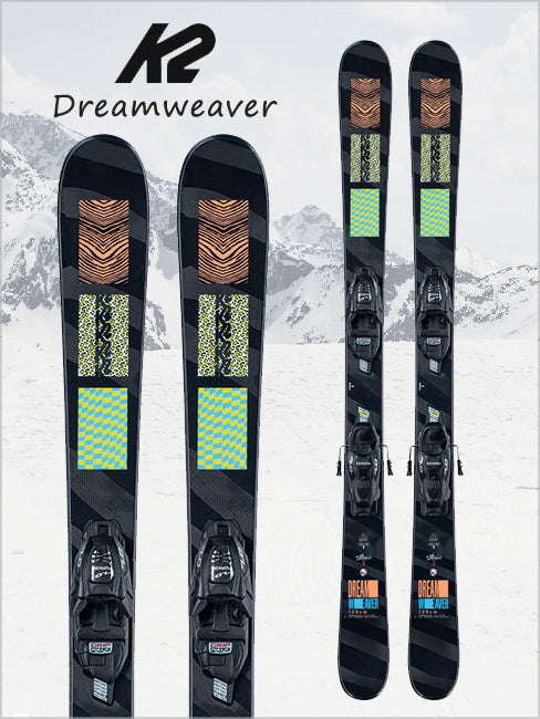 Dreamweaver junior skis with Marker FDT 7.5 bindings