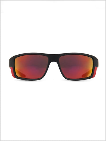 Elbrus Sunglasses - Matte Black / Red