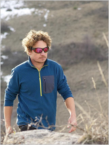 Elbrus Sunglasses - Matte Black / Red