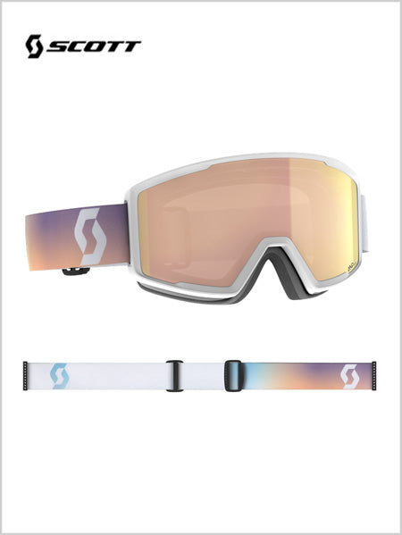 Factor Pro goggles White - AMP Rose chrome lens