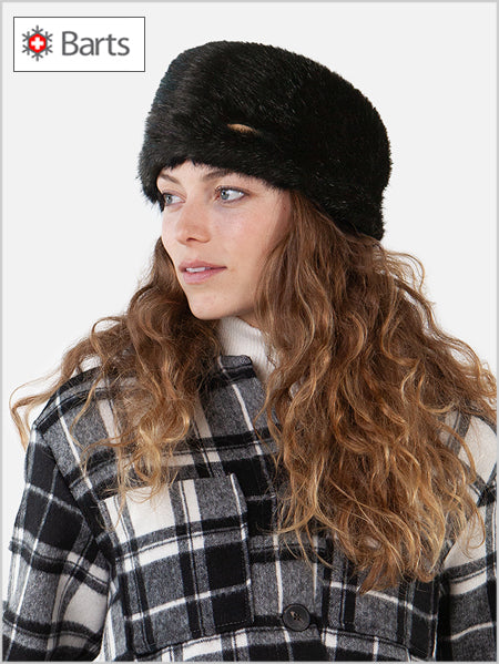 Faux Fur Headband - Black