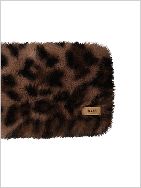 Faux Fur Headband - Print Brown