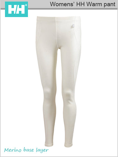 HH W Warm pant (Merino base layer) - White (only L now left)