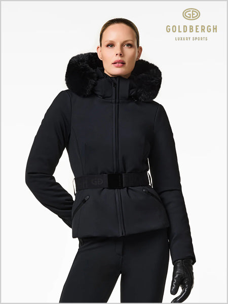 Hida faux fur ski jacket - Black