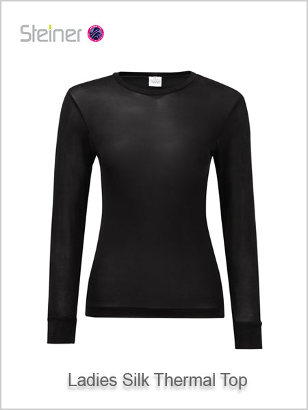 Ladies silk thermal top