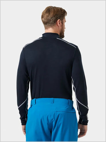 Mens - HH Merino Lifa 1/2 zip top - Navy