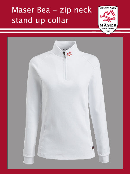 Maser Bea stand up collar top - White