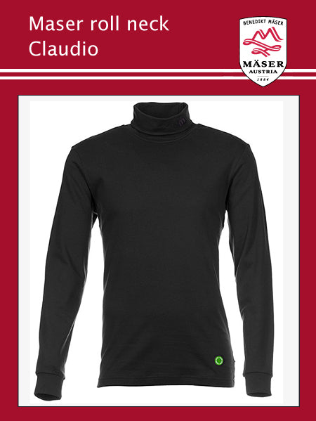 Maser Claudio mens roll neck - Black