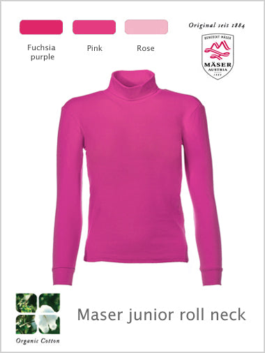 Maser junior roll neck top - pinks