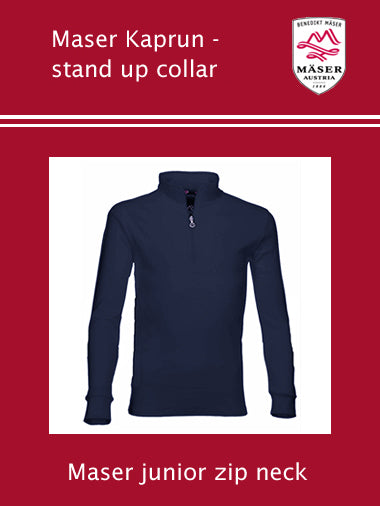 Maser Kaprun junior stand up collar shirt - navy