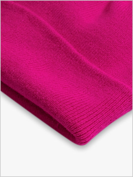 Turtle fur Pathfinder knit beanie - Hot pink