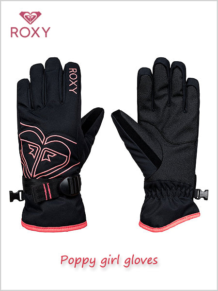 Junior: Poppy girl gloves - True black