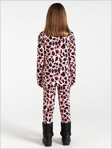 Pow II Baselayer Set - Dusty Rose Cheetah print