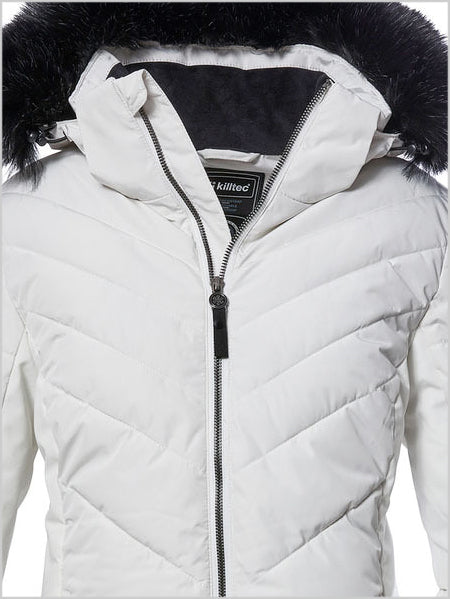 Quilted ski jacket Down look - White (larger sizes)