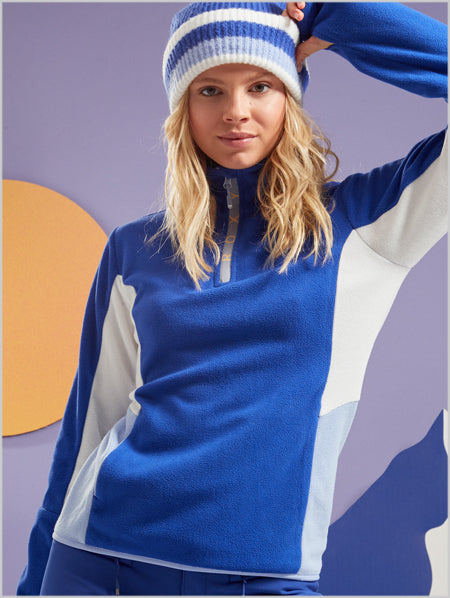 Sayna half zip fleece - Bluing