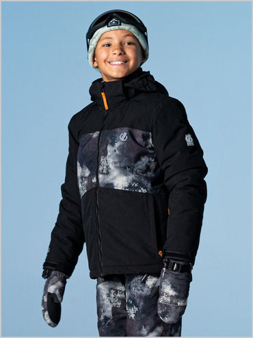 Send it! Jacket - Black / Distressed print