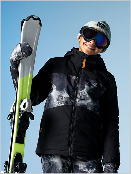 Send it! Jacket - Black / Distressed print