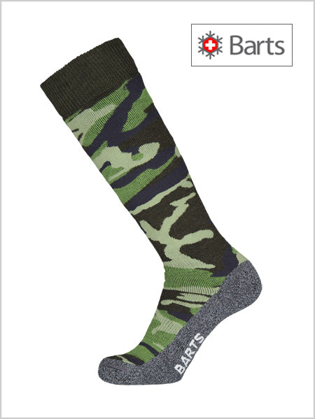 Barts ski sock Camo Kids - Green (UK 2.5 - 5 only)