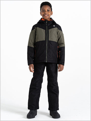 Slush ski jacket - Black / Lichen Green