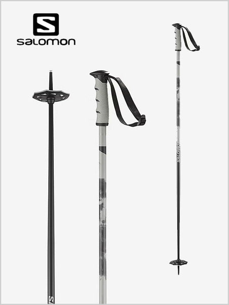 Salomon Steep ski poles - black grey