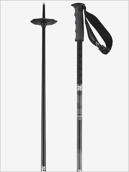 Salomon Steep Pro S3 ski poles - black ebony