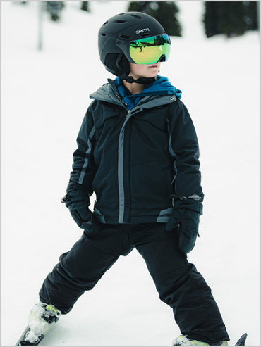 Survey JR MIPS - Matte Black (Green mirror lens) 'Grow with me'