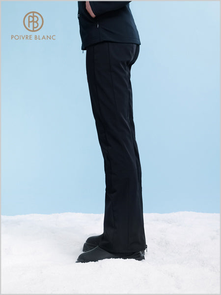 Ladies stretch ski pants black - short