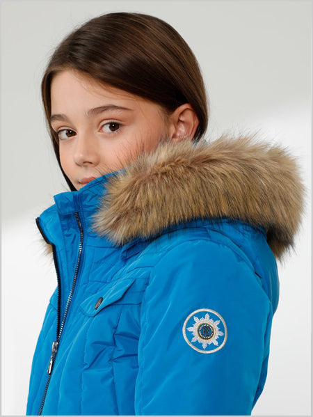 Girls Leonie one-piece suit - King blue (ages 8-14)