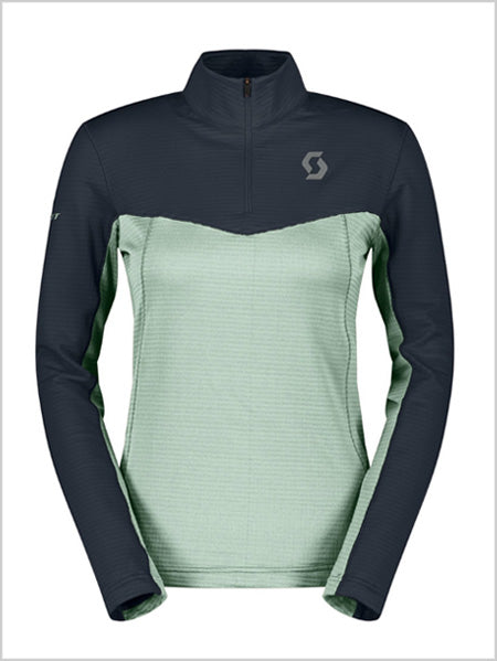 Defined Light Womens Pullover - Dark Blue / Fresh Green