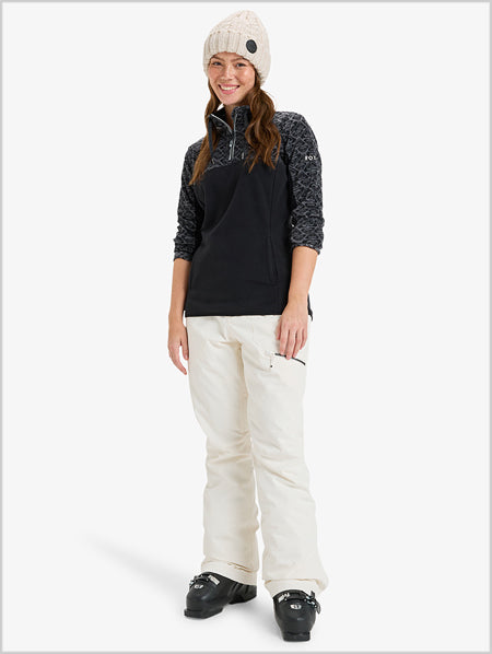Roxy Sayna half zip fleece - True Black Roxygram Tonal