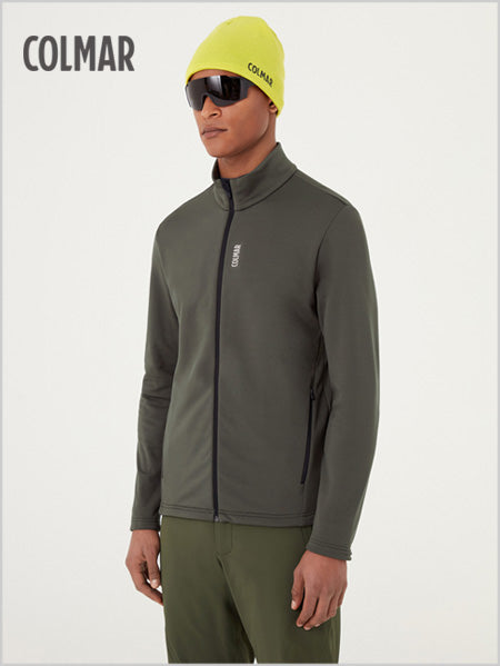 Stretch full zip sweatshirt - Forest