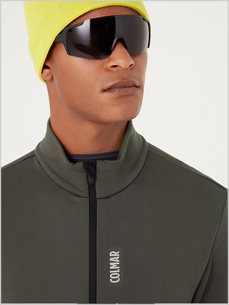 Stretch full zip sweatshirt - Forest
