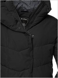 Asymmetrical quilted ski jacket - Black  (size 14-16)