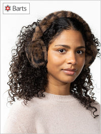 Big fur earmuffs - Print Brown