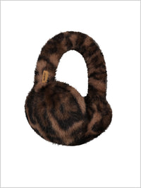Big fur earmuffs - Print Brown