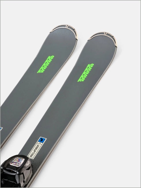 Disruption Junior skis and Marker FDT 7.0 bindings