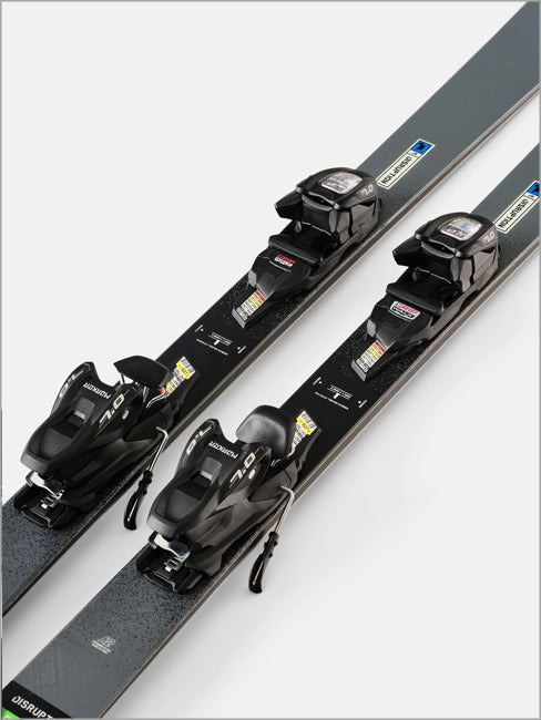 Disruption Junior skis and Marker FDT 7.0 bindings