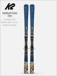Disruption 78Ti skis and MXC 12 TCX Quikclik binding
