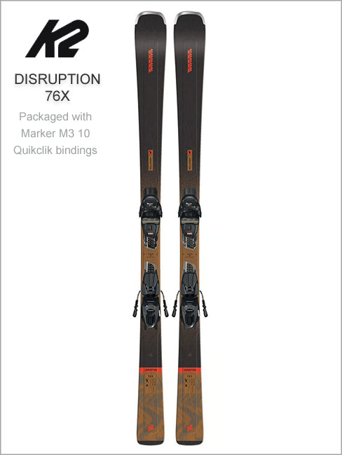 Disruption 76X skis and M3 10 Quikclik binding