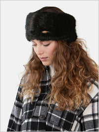 Faux Fur Headband - Black