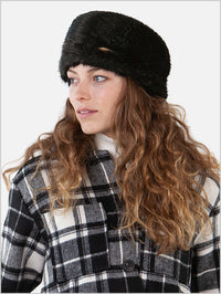 Faux Fur Headband - Black