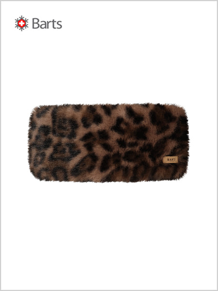 Faux Fur Headband - Print Brown