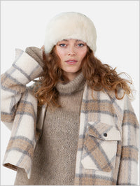 Faux Fur Headband - White
