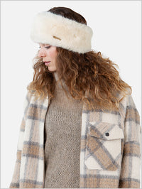 Faux Fur Headband - White