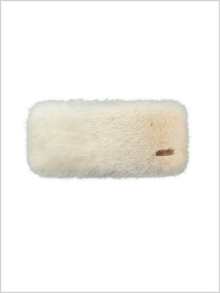 Faux Fur Headband - White