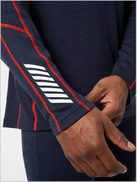 Mens thermals - merino crew top navy