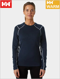 HH Womens Merino Lifa crew top - Navy