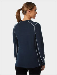 HH Womens Merino Lifa crew top - Navy